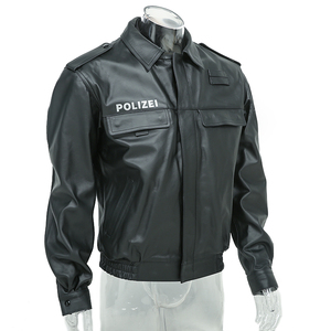 德国polizei公发nappa级小牛皮执法皮衣皮夹克2020版户外骑行哈雷