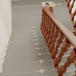 中式楼梯垫硅藻泥吸水速干脚垫室内旋转楼梯踏步垫隔音防脏脚踏垫