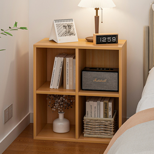 书柜收纳柜木柜书橱储物柜带门小柜子简易组合书架床头柜4人付款94