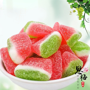 西瓜橡皮糖 西瓜qq糖 水果果汁软糖休闲零食包邮美味可口西瓜糖