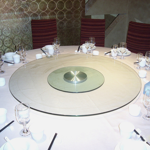 酒店餐厅餐桌转盘钢化玻璃转台饭店宴会圆桌转盘1米8两米