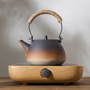 粗陶煮茶壶围炉煮茶陶壶烧水壶功夫茶具耐热茶壶泡茶壶三界电陶炉