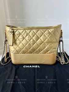 Chanel 香奈儿 金色中号流浪包 28×22 25开 公价4W多 包型非常好