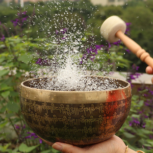 海底轮颂钵尼泊尔手工静心冥想钵梵音钵藏钵铜碗瑜伽音疗钵佛音钵