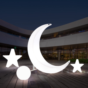 月亮灯舞台表演手持电池卧室婚庆网红发光星星灯户外防水五角星灯