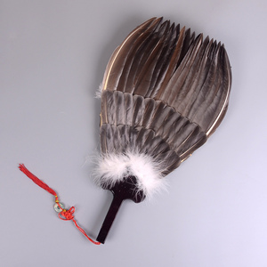 孔明扇鹅毛扇诸葛亮羽毛扇子三层羽扇工艺扇礼品扇孕妇宝宝扇包邮