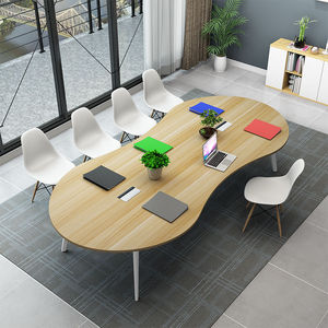 会议桌长桌简约现代开会洽谈培训桌椅组合异形桌小型会议室办公桌