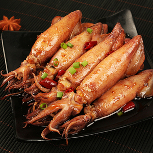 鱿鱼仔带籽麻辣小海兔即食香辣小海鲜熟食小乌贼笔管鱼墨鱼仔网红