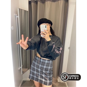 hm国内代购小红书同款和blackpink限量联名印花粉墨卫衣0949853