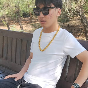9999黄金项链男王铁锤金包银霸气布纹龙链子纯金实心龙骨大金链子