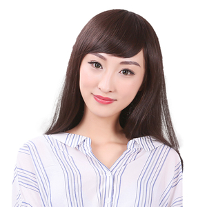 仿真假发真人发丝长直发