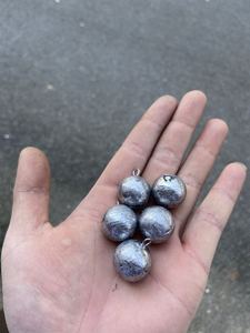 渔具甲鱼枪铅坠 甲鱼竿铅砣 球型坠 打鳖圆形铅坠 串钩两用