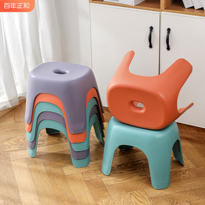 塑料小凳子家用小型茶几矮凳儿童小板凳加厚浴室换鞋凳可叠放踏脚