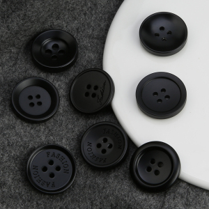 高档男士西服树脂黑色圆形纽扣女小西装外套大衣扣子配件袖扣衣服