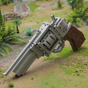 双鹰拼装积木枪模型可以发射连发皮筋枪连射男孩益智拼插组装玩具