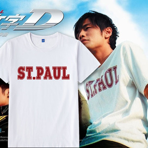 头文字d 藤原拓海衣服短袖t恤 st paul周杰伦jay赛车运动纯棉圆领