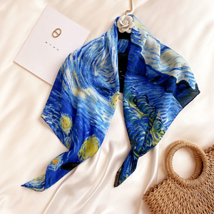 方纱巾小正方形夏季