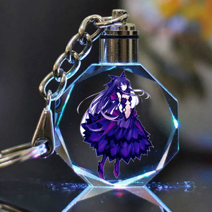 约会大作战水晶钥匙扣十香时崎狂三四糸乃七罪琴里万由里动漫挂件