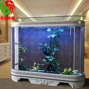 点尚品鱼缸客厅大弯鱼缸水族箱客厅家用双圆角弧形金鱼缸0人付款2680
