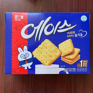 韩国进口零食品海太ACE咸饼干休闲364g 10盒早餐