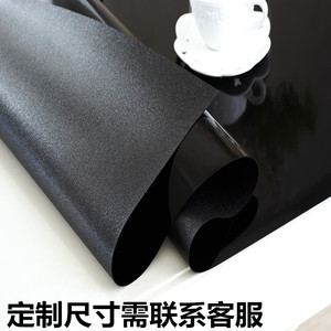 黑色桌布磨砂pvc软质玻璃茶几垫防水防烫防油加厚台布餐桌垫胶垫