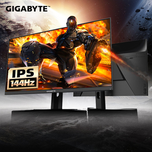技嘉 27英寸144hz电竞ips显示器小金刚1ms响应g27f/g27fc内置音响台式