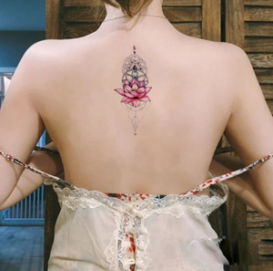 纹身贴 梵心莲花 瑜伽梵花曼陀罗 纹身贴防水 女 持久性感网红