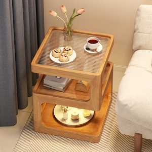 边几沙发边柜客厅实木小茶几简约创意小桌子卧室家用床头柜置物架
