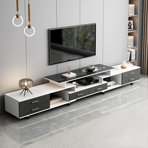 电视柜现代简约2024新款客厅家用小户型落地可伸缩茶几电视柜组合