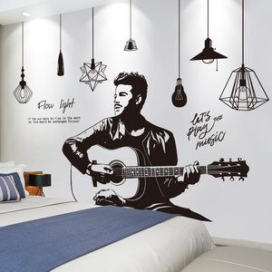 创意个性墙纸自粘男生卧室床头装饰品房间布置墙壁贴画海报墙贴纸