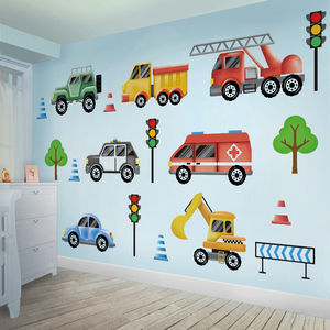 男孩房间布置卧室幼儿园环创材料墙面装饰墙纸自粘儿童墙贴画贴纸