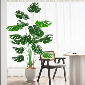 北欧风仿真绿植龟背竹假树客厅植物盆栽高端轻奢室内装饰景观摆件