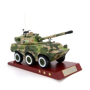 ptl-02式6x6 轮式100毫米自行突击炮高仿真模型军事战车摆件