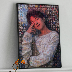 易烊千玺1000片木质拼图定制马赛克真人照片自制diy相框闺蜜礼物