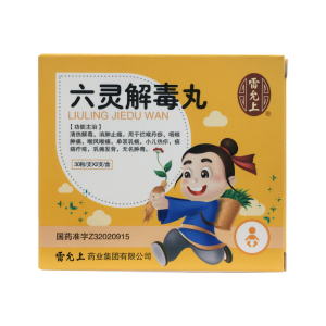 雷允上 六灵解毒丸 30粒*2支/盒 清热解毒 消肿止痛 咽喉肿痛 喉风喉