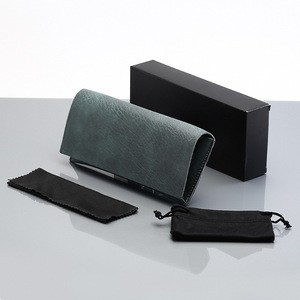 2022新款太阳镜平光镜软包套装太阳眼镜盒皮革眼镜盒pu皮盒壳子