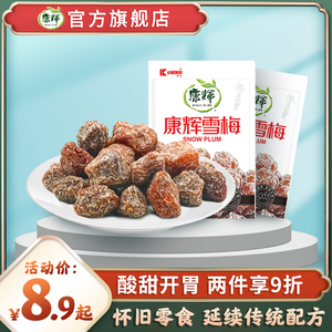 康辉新雪梅话梅陈皮杨梅加应子袋装怀旧零食孕妇酸甜口味李子蜜饯