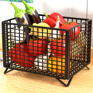 厨房台面置物架桌面上水果蔬菜放置架灶台姜蒜储物篮家用收纳神器