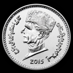 全新巴基斯坦1卢比铝币20mm亚洲外国硬币钱币外币