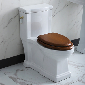 美景卫浴欧式复古马桶实木盖板卫生间美式古典连体坐便器民宿装修