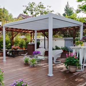 别墅庭院户外凉亭花园露台电动遮阳棚露天阳台室外铝合金乘凉亭子