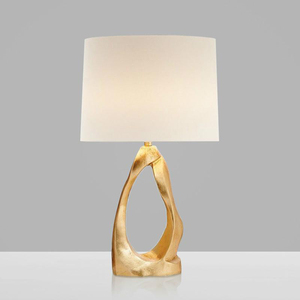 美式艺术台灯创意轻奢风个性金色床头灯温馨现代简约卧室床头柜灯
