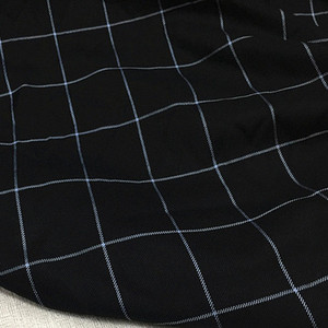 40姆米黑底格子色织真丝绢丝棉面料混纺手感柔软服装布料114门幅