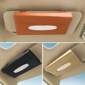 车载挂式纸巾盒汽车遮阳板抽纸盒车用椅背天窗餐巾盒创意车内用品