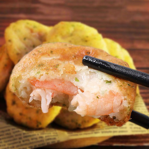 500克鱼香虾饼海苔鲜虾饼油炸半成品冷冻虾仁日本虾球排儿童虾饼