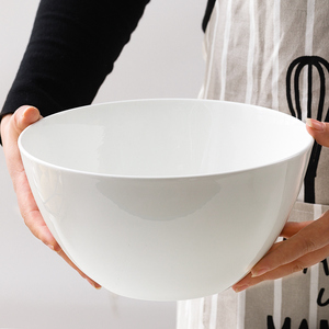 大号汤碗家用陶瓷大碗单个纯白骨瓷釉下彩餐具鸡汤面碗8寸瓷汤盆