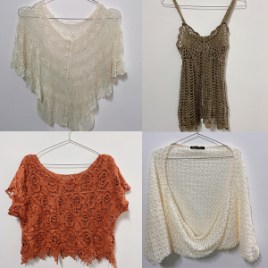 花姐复古外贸手工编织镂空钩花百搭上衣通花披肩开衫外搭