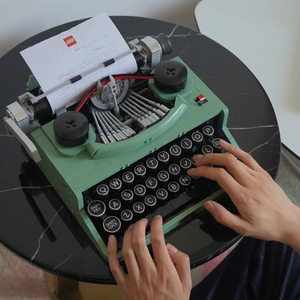 乐高打字机积木复古国产打印机系列成年女孩高难度拼装玩具小颗粒