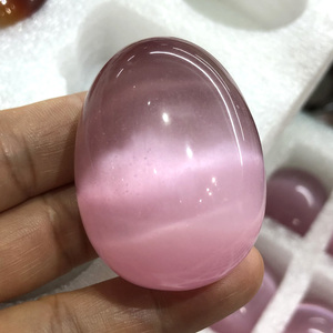 千蕊人造猫眼石鸡蛋手把件彩色猫眼光琉璃把玩家居饰品愤怒管理座