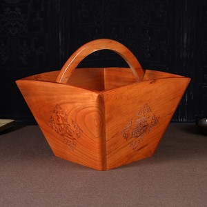 桃木米斗升仿古粮食斗四方摆件居家装饰店铺日进斗金礼品青扬家居